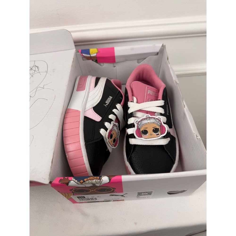 Puma Cali Star Beats PS LOL Surprise Black Pink Silver Sneakers 385082 01 12C